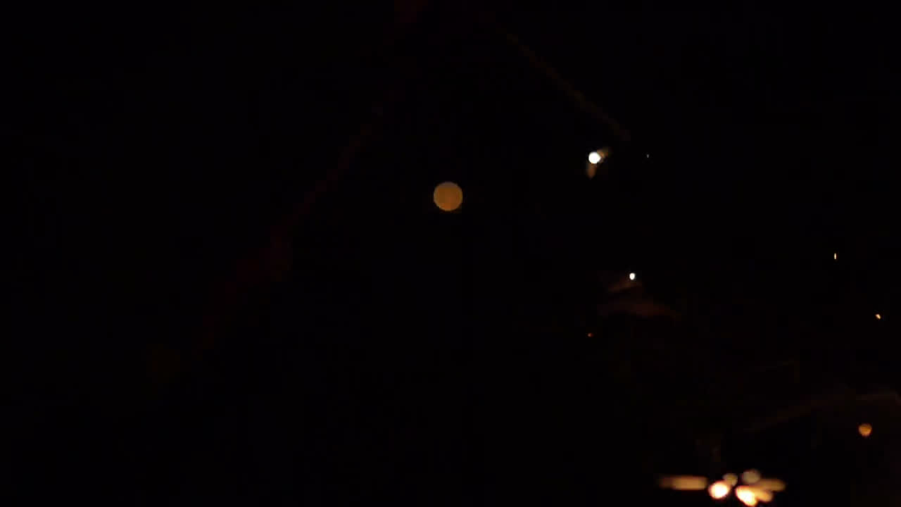 Sparks flying in a dark plant
